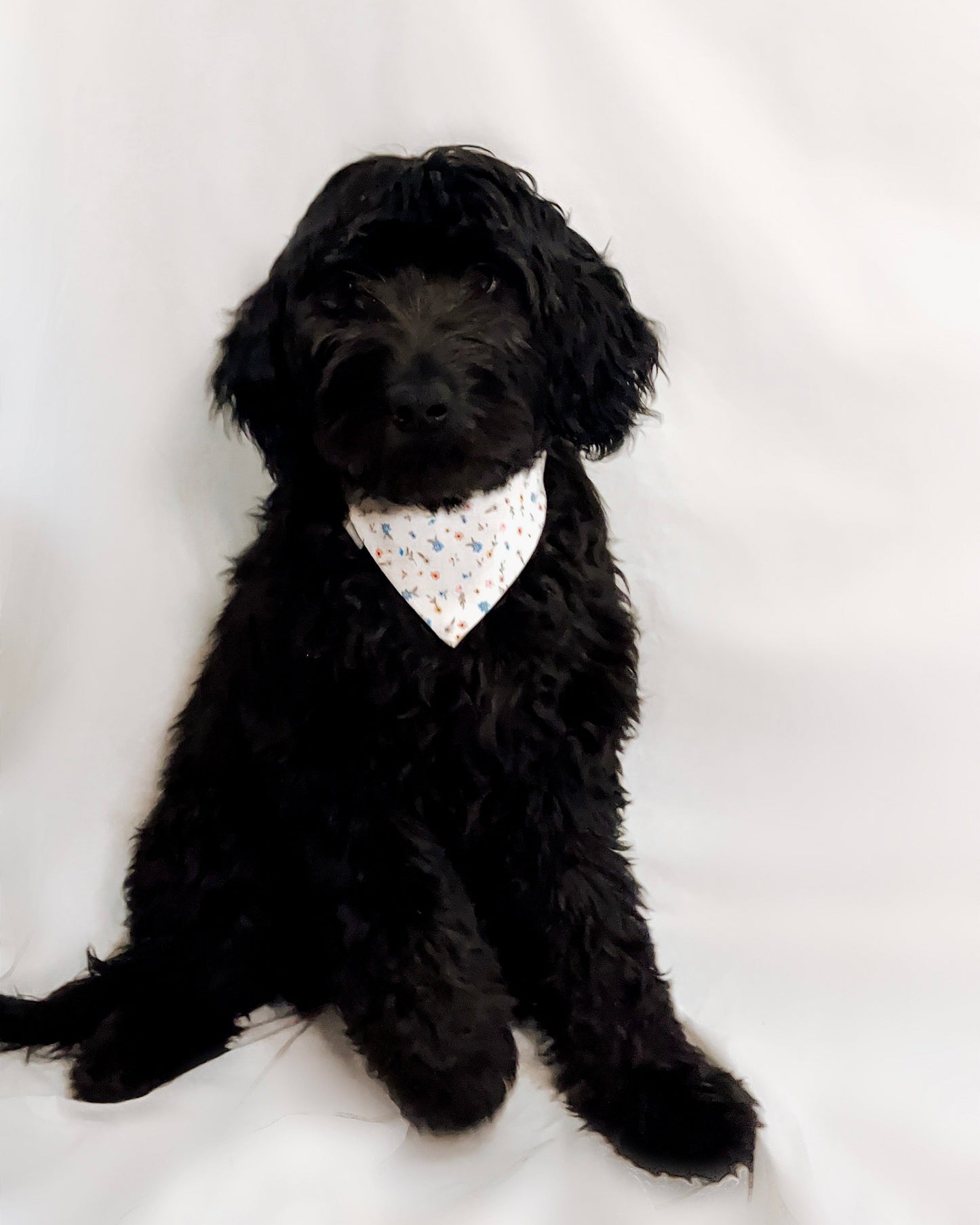 White Floral Bandana