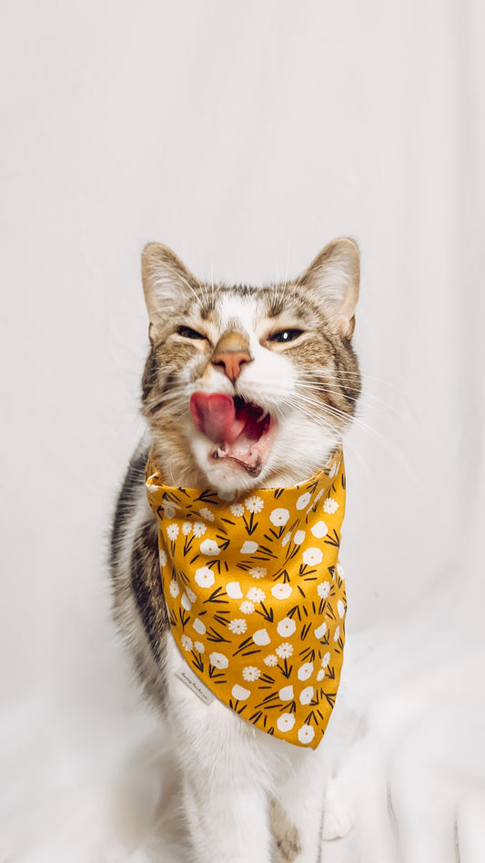 Yellow Floral Bandana