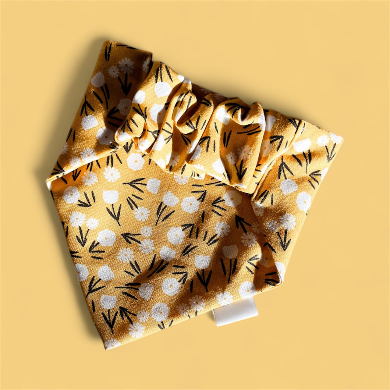 Yellow Floral Bandana