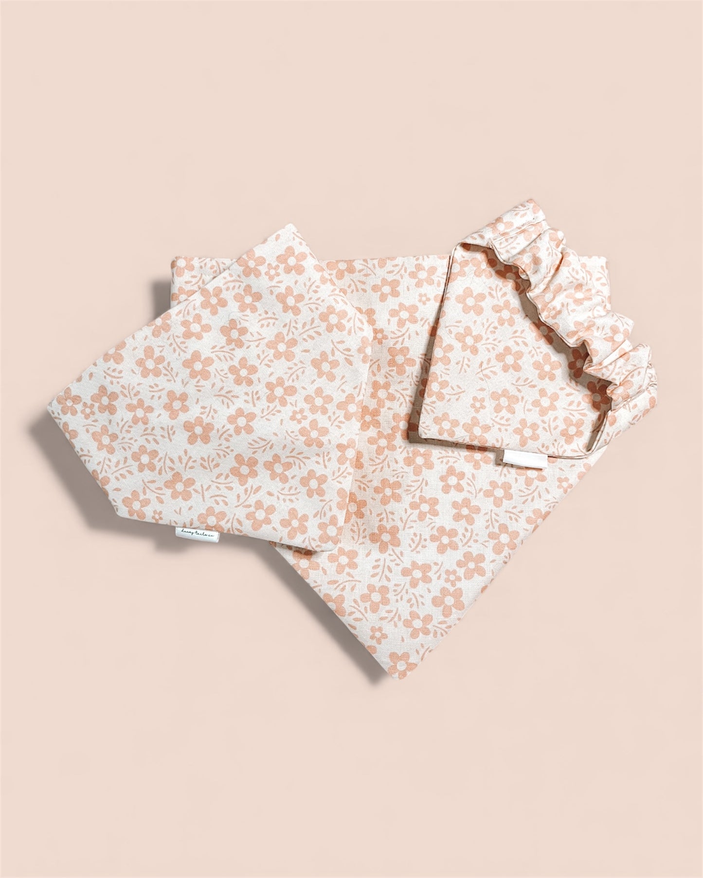 Beige Ditsy Floral Bandana
