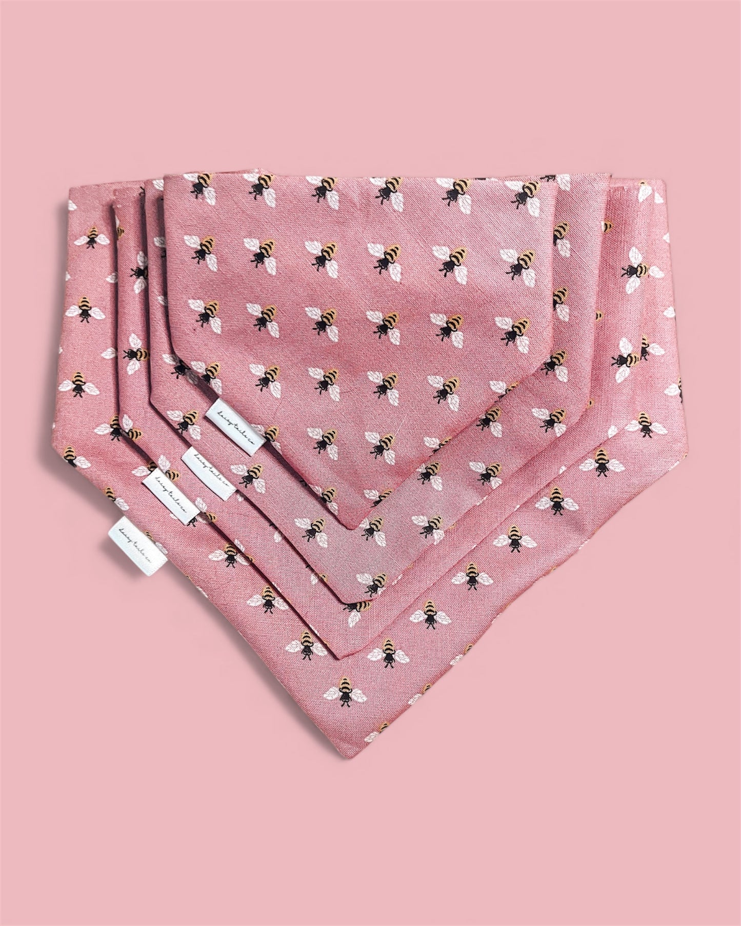 Pink Bumble Bee Bandana