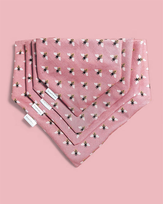 Pink Bumble Bee Bandana